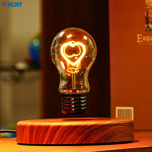 HCNT Levitating Bulb Lamp Magnetic Floating Light Desk Lamp Table lamp Night Light Automatic Rotating Light for Unique Gifts