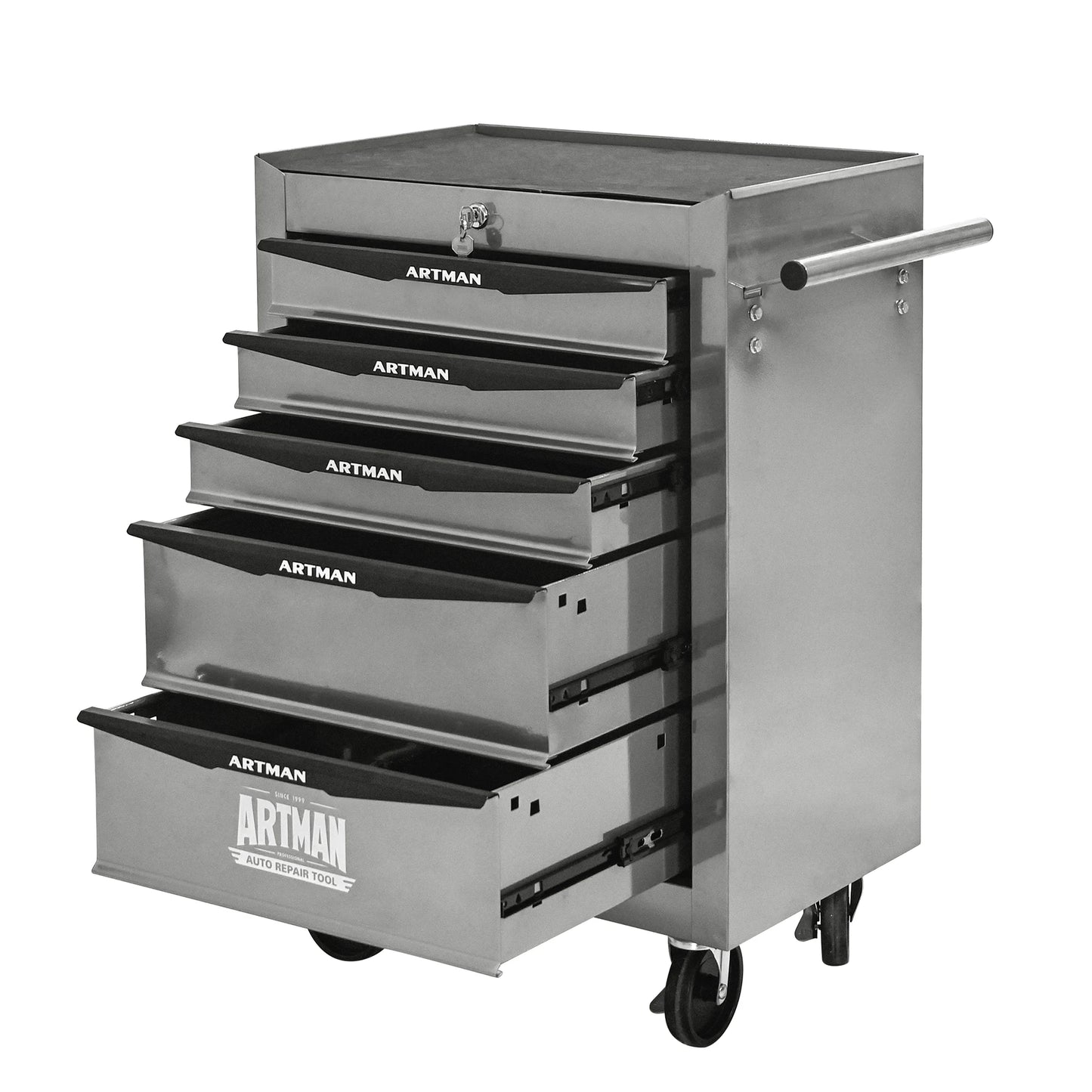 ARTMAN Heavy Duty Rolling Metal Tool Chest With Five Drawers