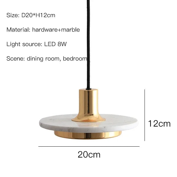 2025 Minimalist LED Marble Pendant Lights Dining Table Chandelier Hanging Light Chandelier Home Decoration Bedroom Bedside Lamp