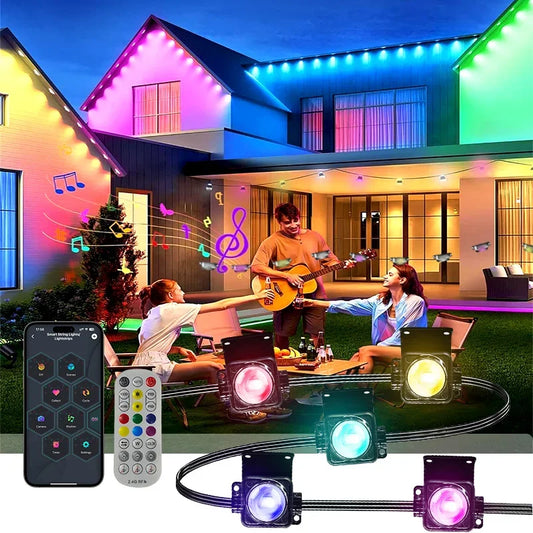 Outdoor RGB Lights IP67 Waterproof Smart Eave Light