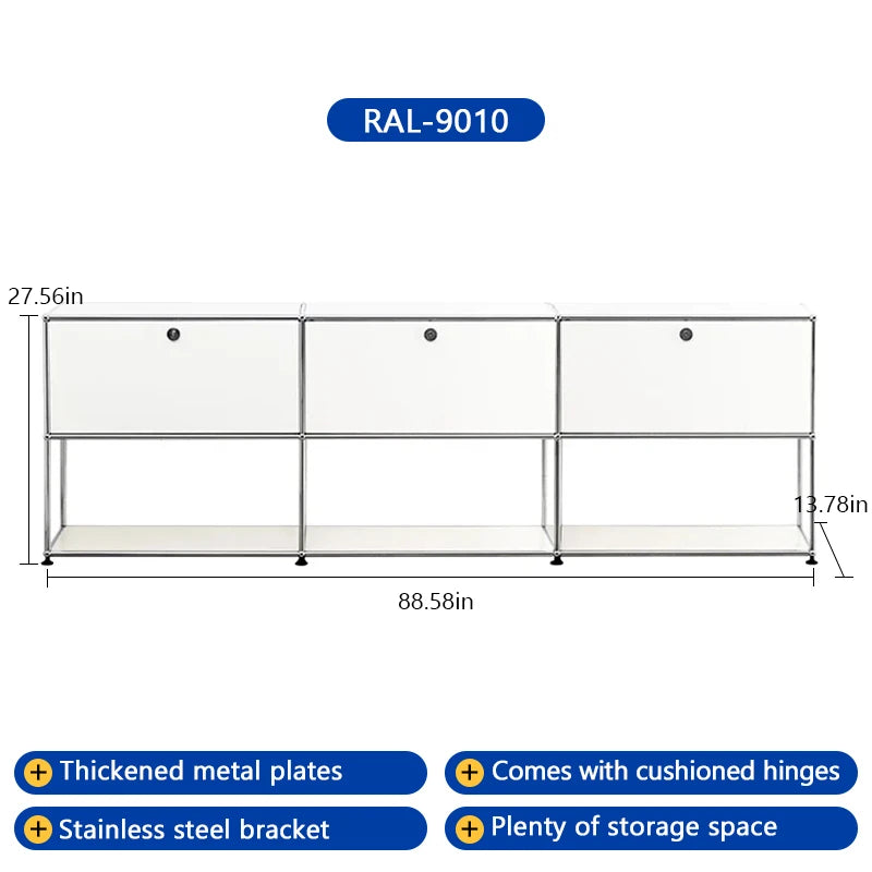 Bigcityfur Corner Tv Stand And Metal Storage Cabinet