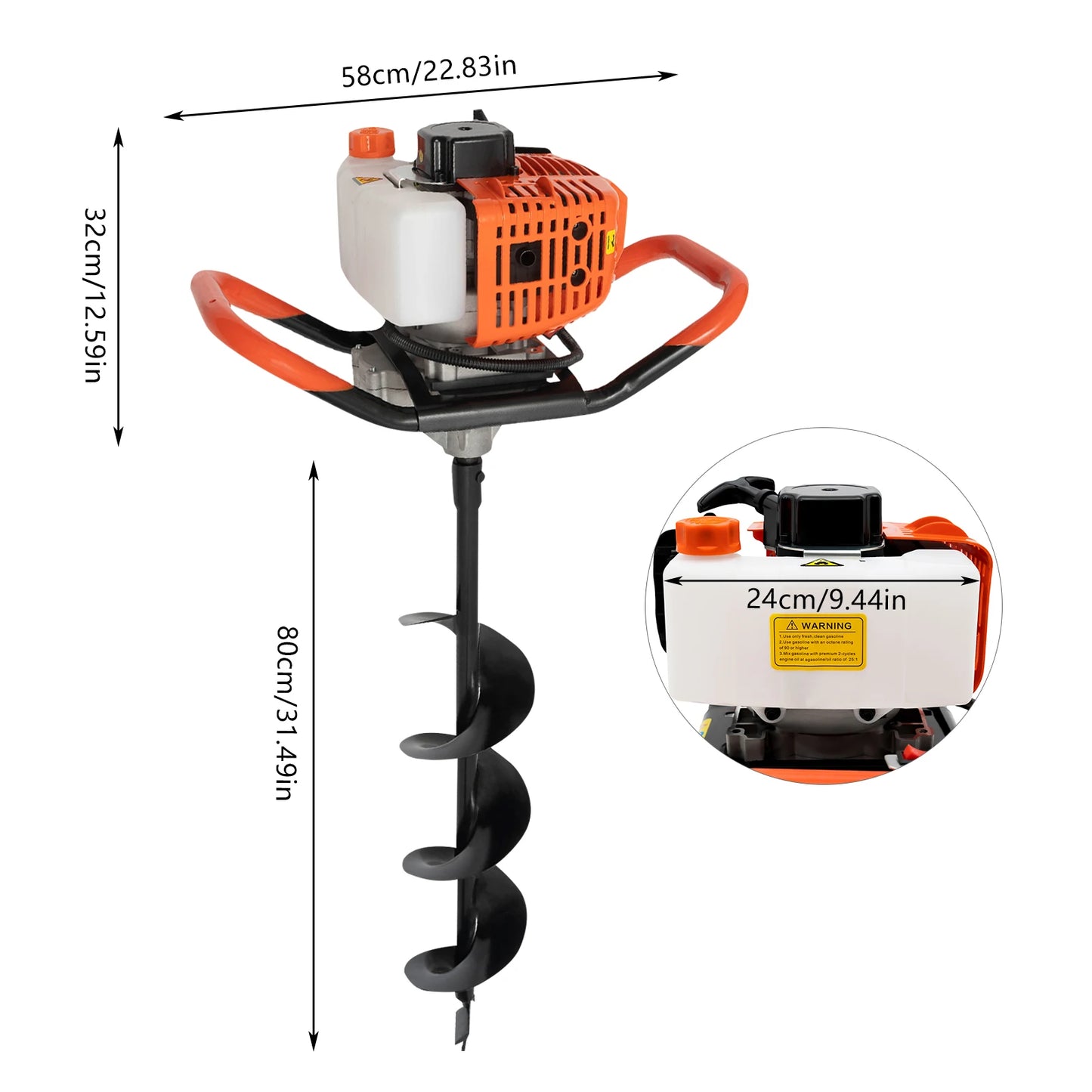 Electric Post Hole Digger Earth Auger Spiral Drill Bit