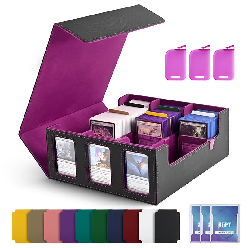 Dreamburgh Leather Trading Card Storage Box With Magnetic Closure