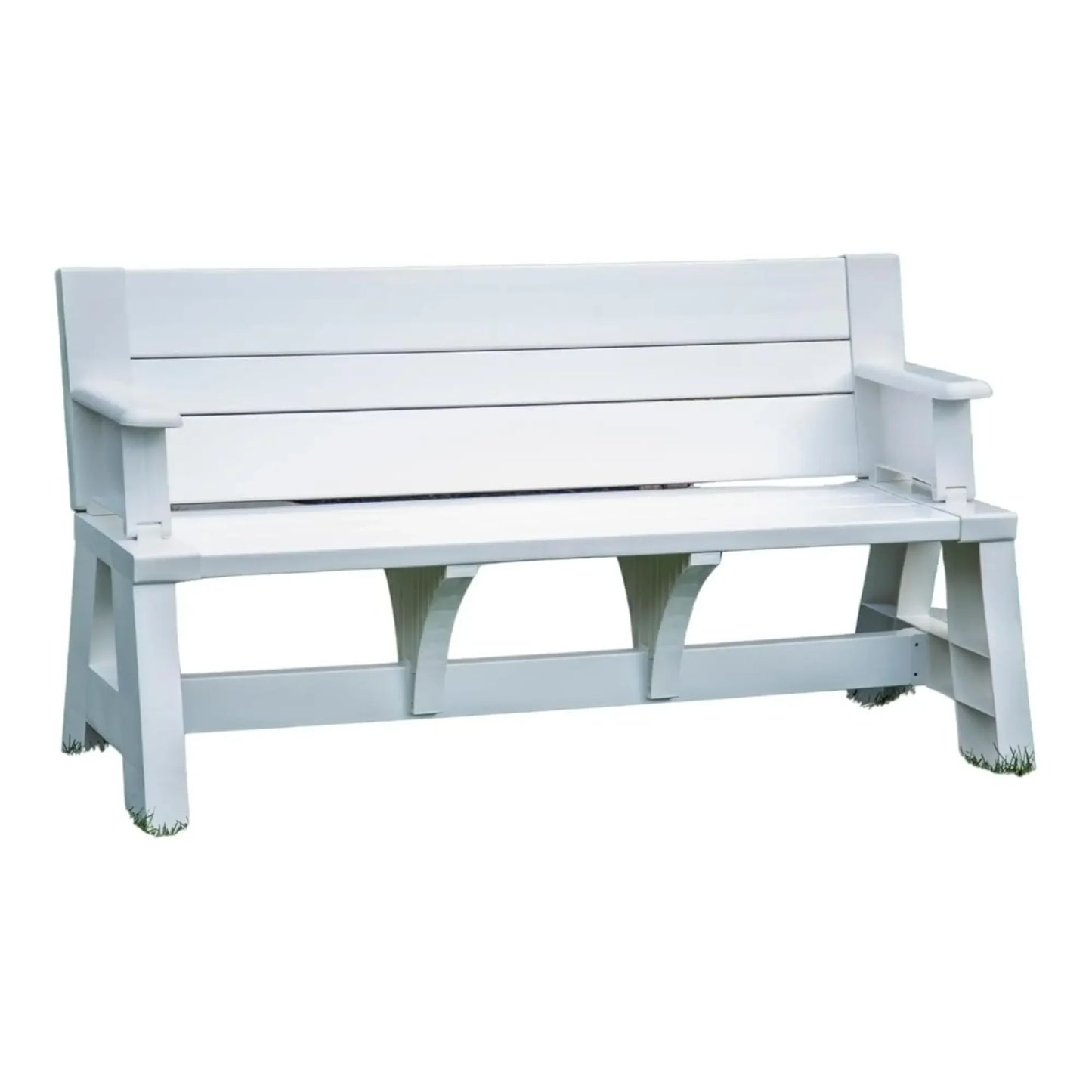 Convert-a-Bench 2-in-1 Outdoor Bench & Picnic Table - Foldable, Weather-Resistant Seating - Perfect for Patio, Lawn, Garden