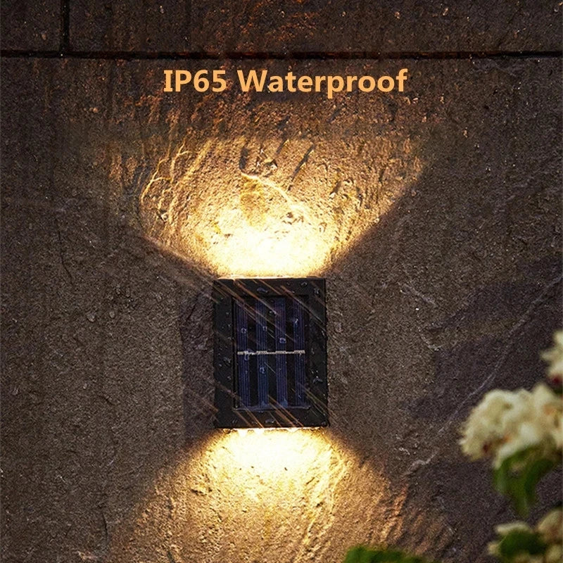 AlliLit Outdoor Solar LED Wall Lights 1-8 Pack Waterproof Garden