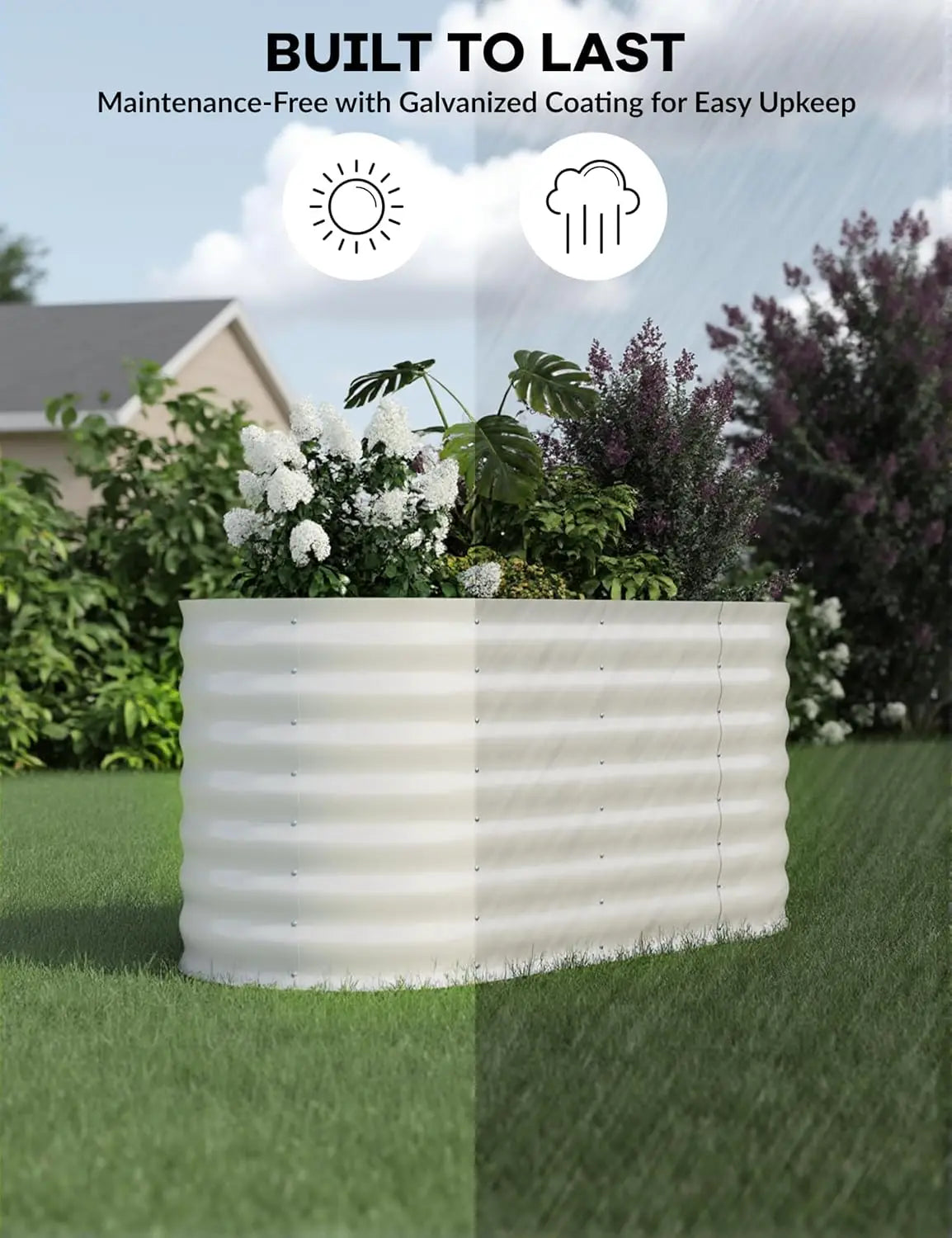TWISTER.CK Galvanized Raised Garden Bed Kit For Vegetables And Herbs