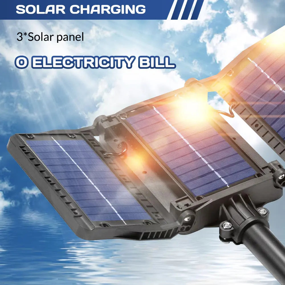 LED Solar Sensor Street Light Waterproof 3 Mode Outdoor Lamp