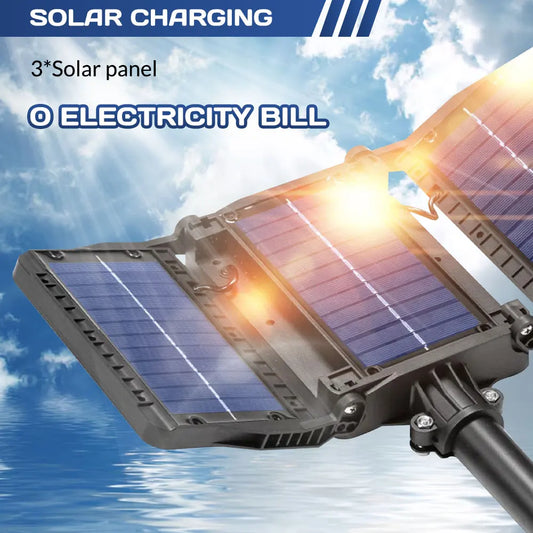 LED Solar Sensor Street Light Waterproof 3 Mode Outdoor Lamp