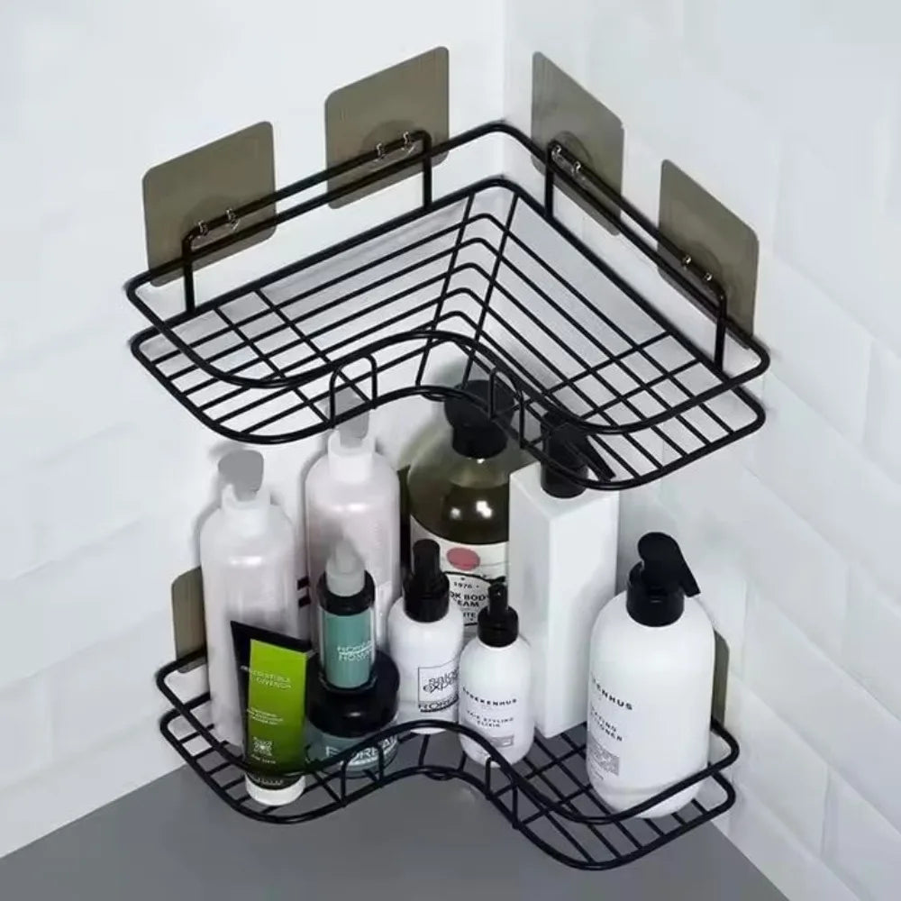 Corner Shower Caddy Wall Mount Bathroom Storage Shelf For Toiletries