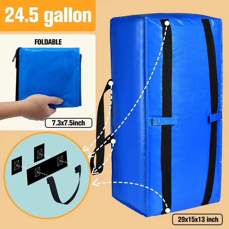 Durable Storage Bags for Moving and Dorm Organization Totes