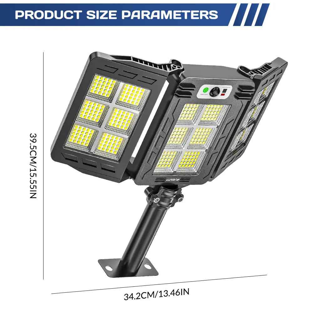 LED Solar Sensor Street Light Waterproof 3 Mode Outdoor Lamp