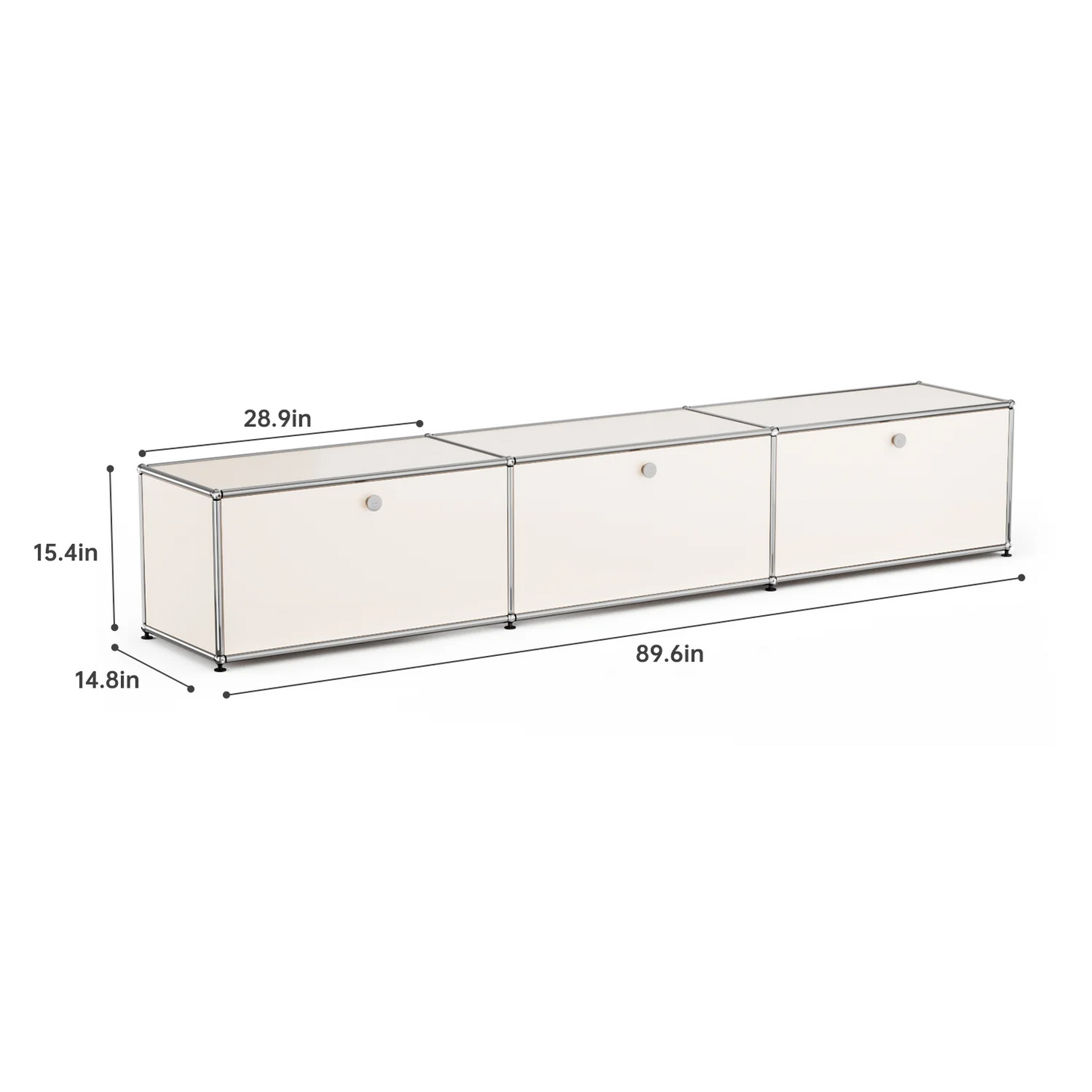 Furgle Modern Modular Metal Storage Cabinet Freestanding Sideboard