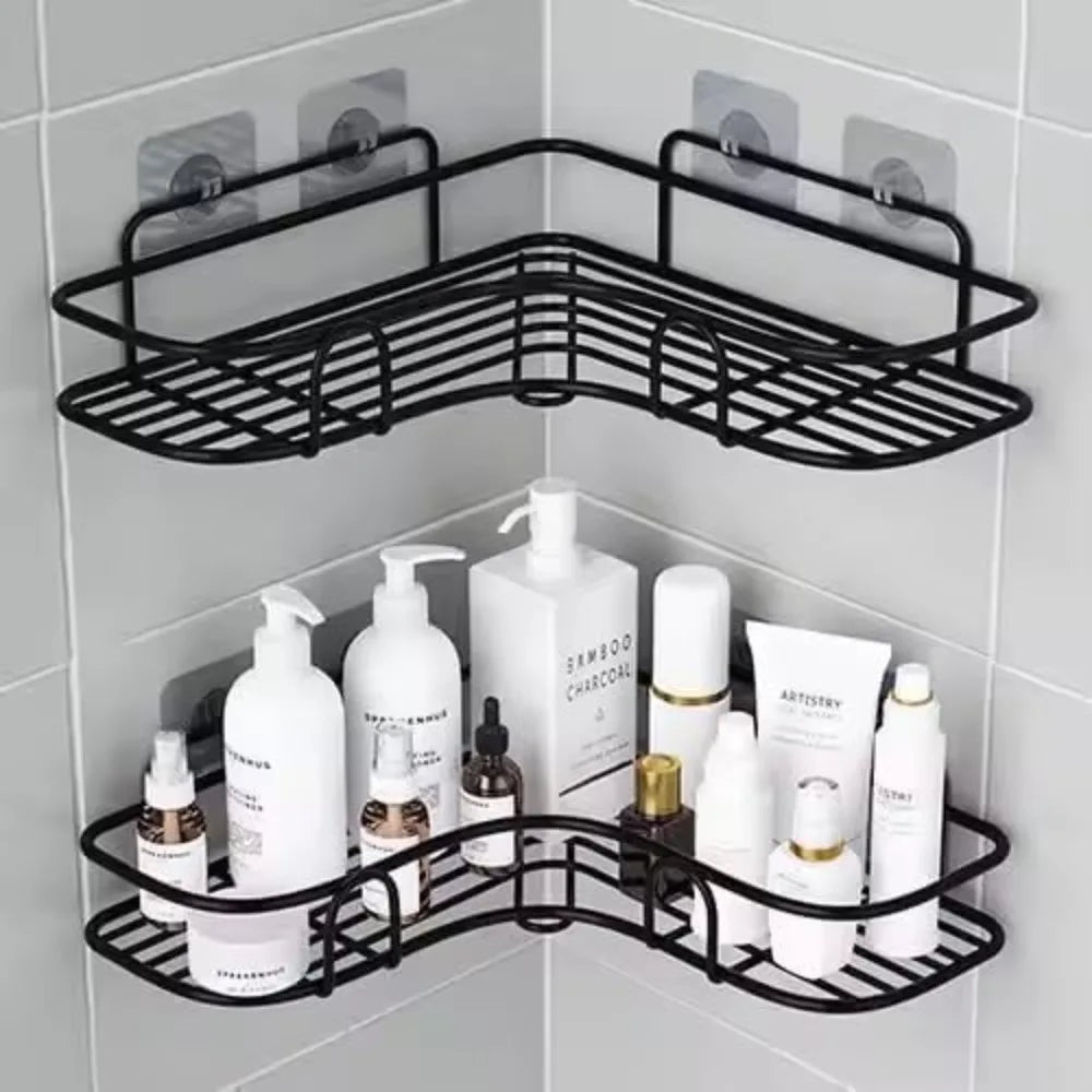 Corner Shower Caddy Wall Mount Bathroom Storage Shelf For Toiletries