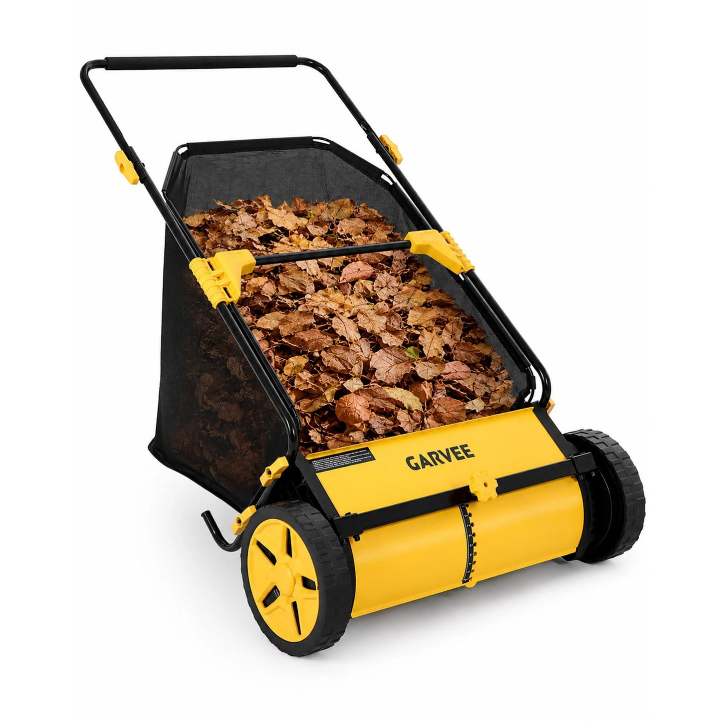 HiMISS Manual Operated Lawn Sweeper With 3.5 CuFt Mesh Bag