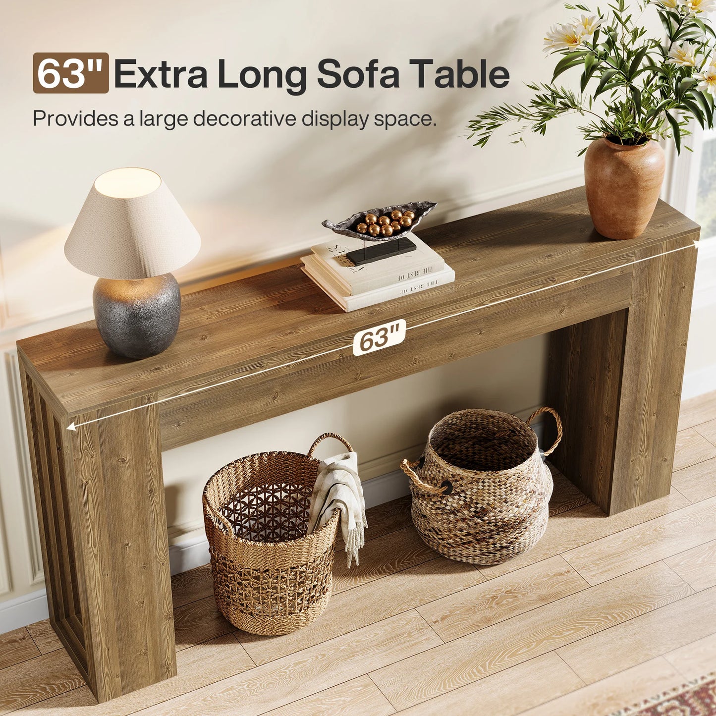 Tribesigns Farmhouse Console Table Narrow Sofa Table For Living Room