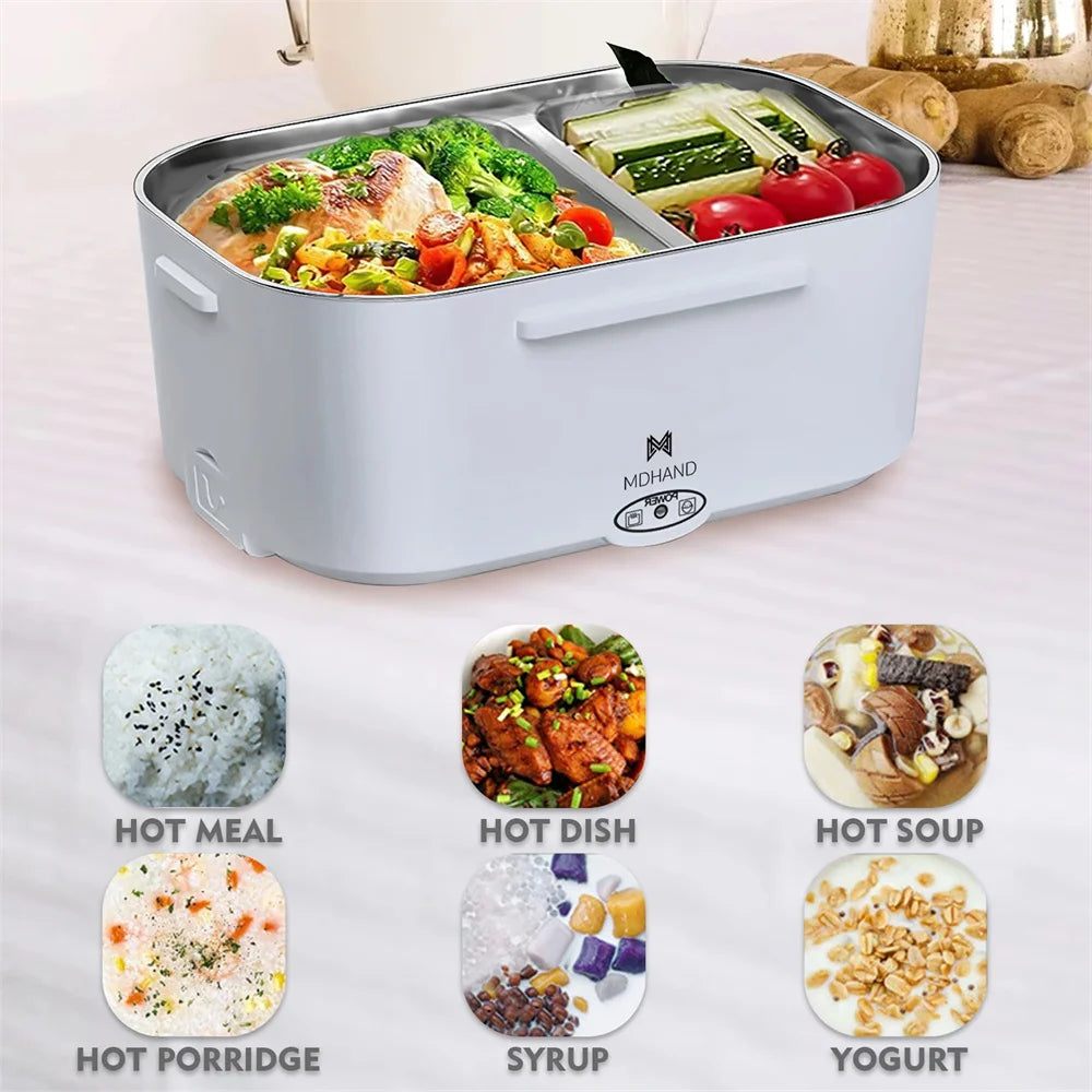 Electric Lunch Box Warmer 65W Portable Food Heater For Car And Home
