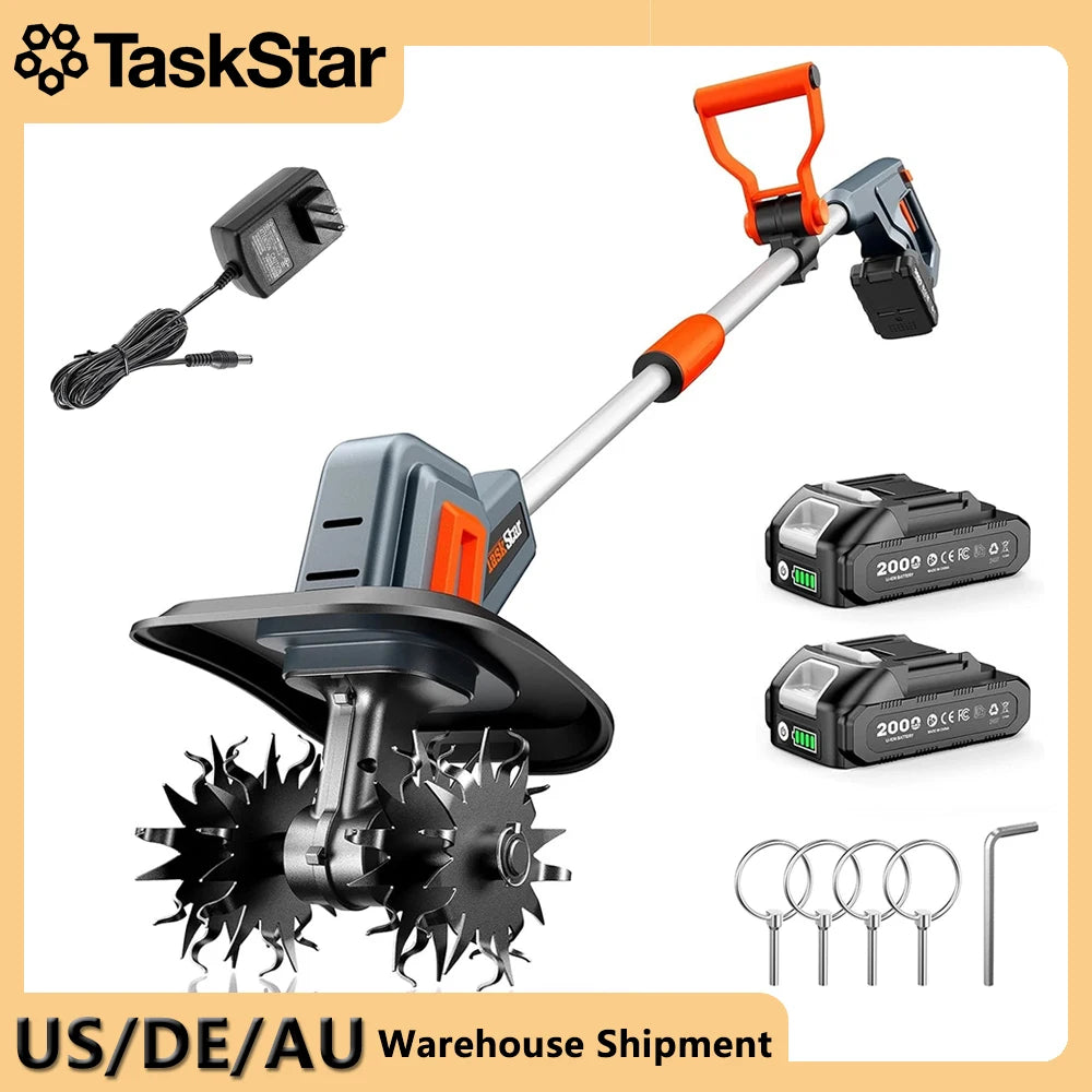 TaskStar Cordless Electric Cultivator For Makita 18V Battery