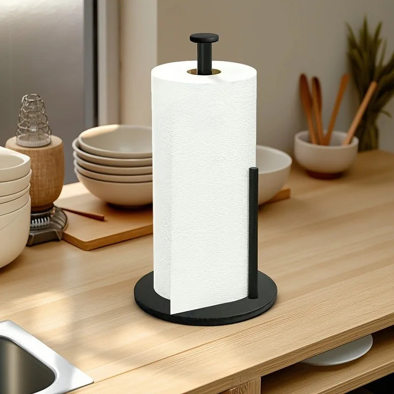 Stainless Steel Paper Towel Holder with Weighted Base
