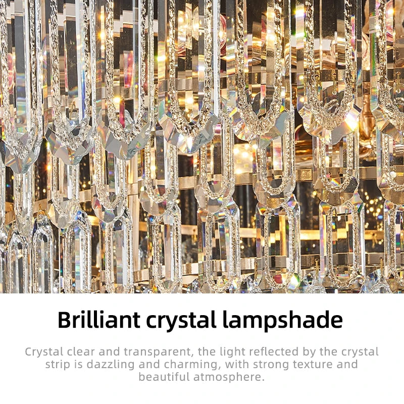 Modern LED Ceiling Pendant Lamp For Living Room Crystal Chandelier