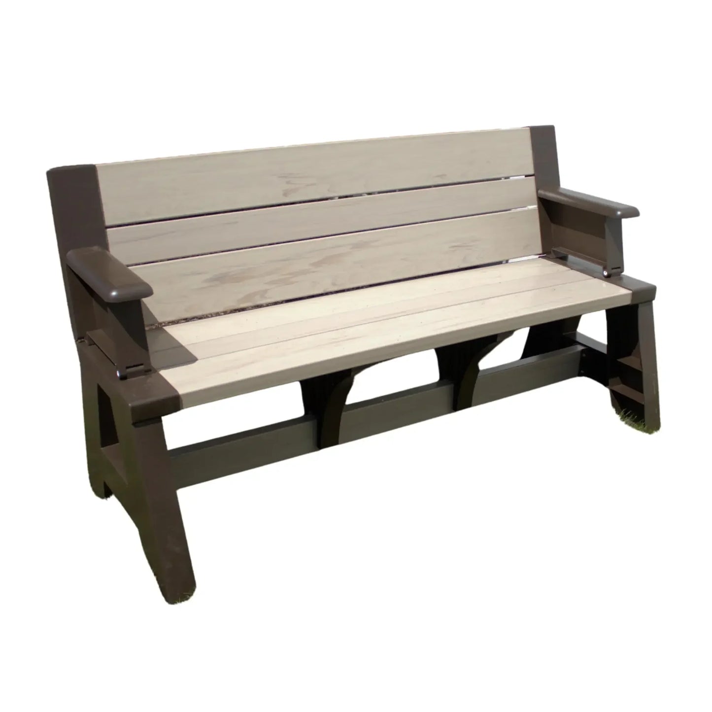 Convert-a-Bench 2-in-1 Outdoor Bench & Picnic Table - Foldable, Weather-Resistant Seating - Perfect for Patio, Lawn, Garden