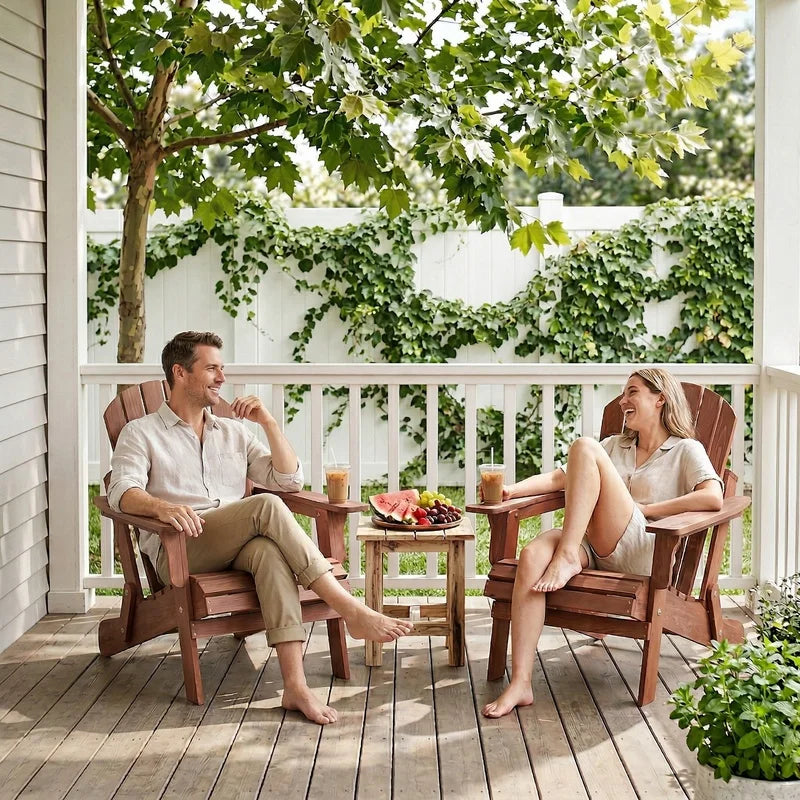 Outdoor Folding Adirondack Chair For Patio Garden And Backyard