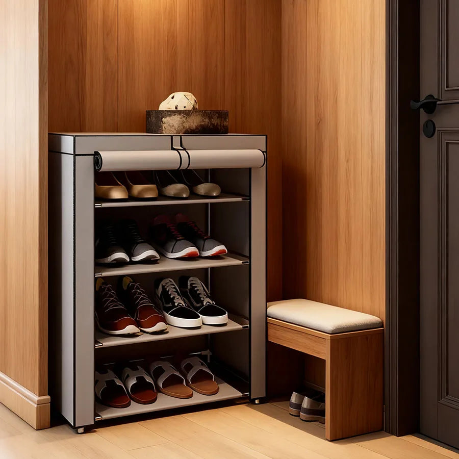 Five Eight Ten Layer Portable Shoe Cabinet With Nonwoven Cover