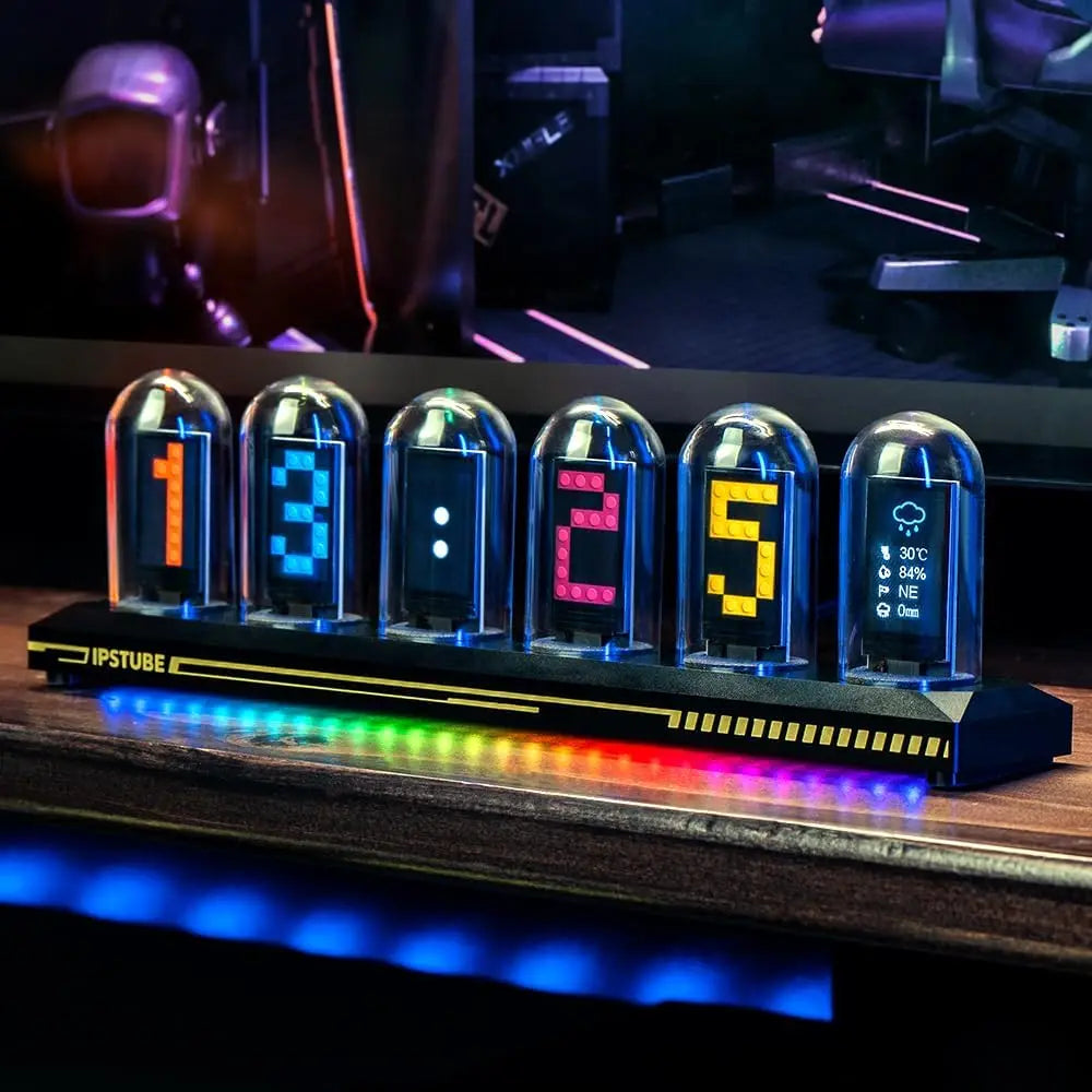 Aiopp Night Light Nixie Tube Clock Kit With Digital Calibration