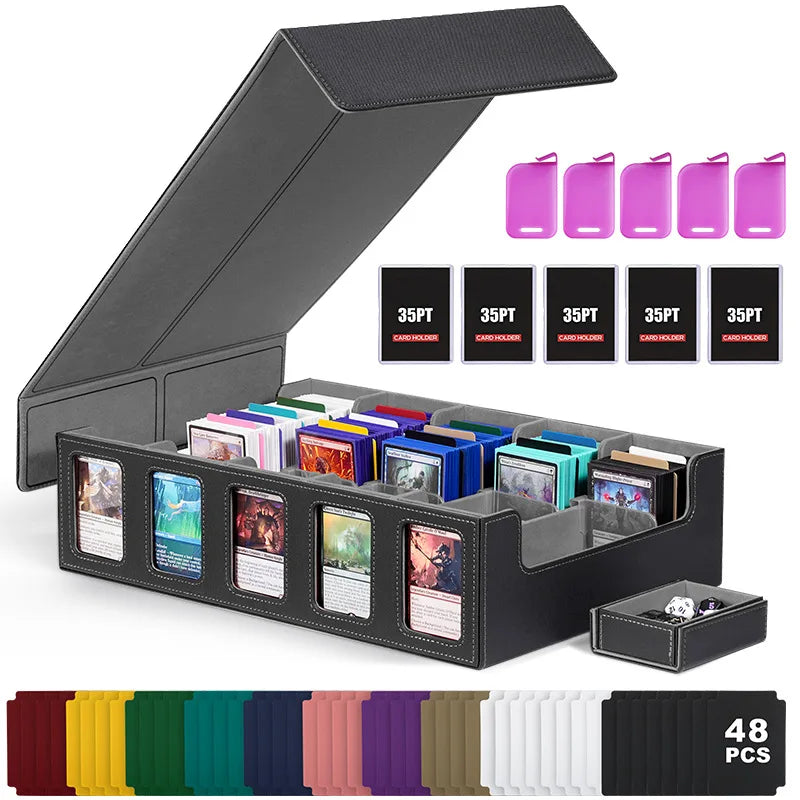 Dreamburgh Leather Trading Card Storage Box With Magnetic Closure