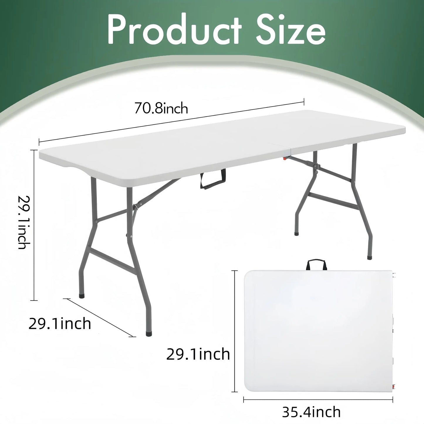 Folding Plastic Table Lightweight Foldable Utility Table