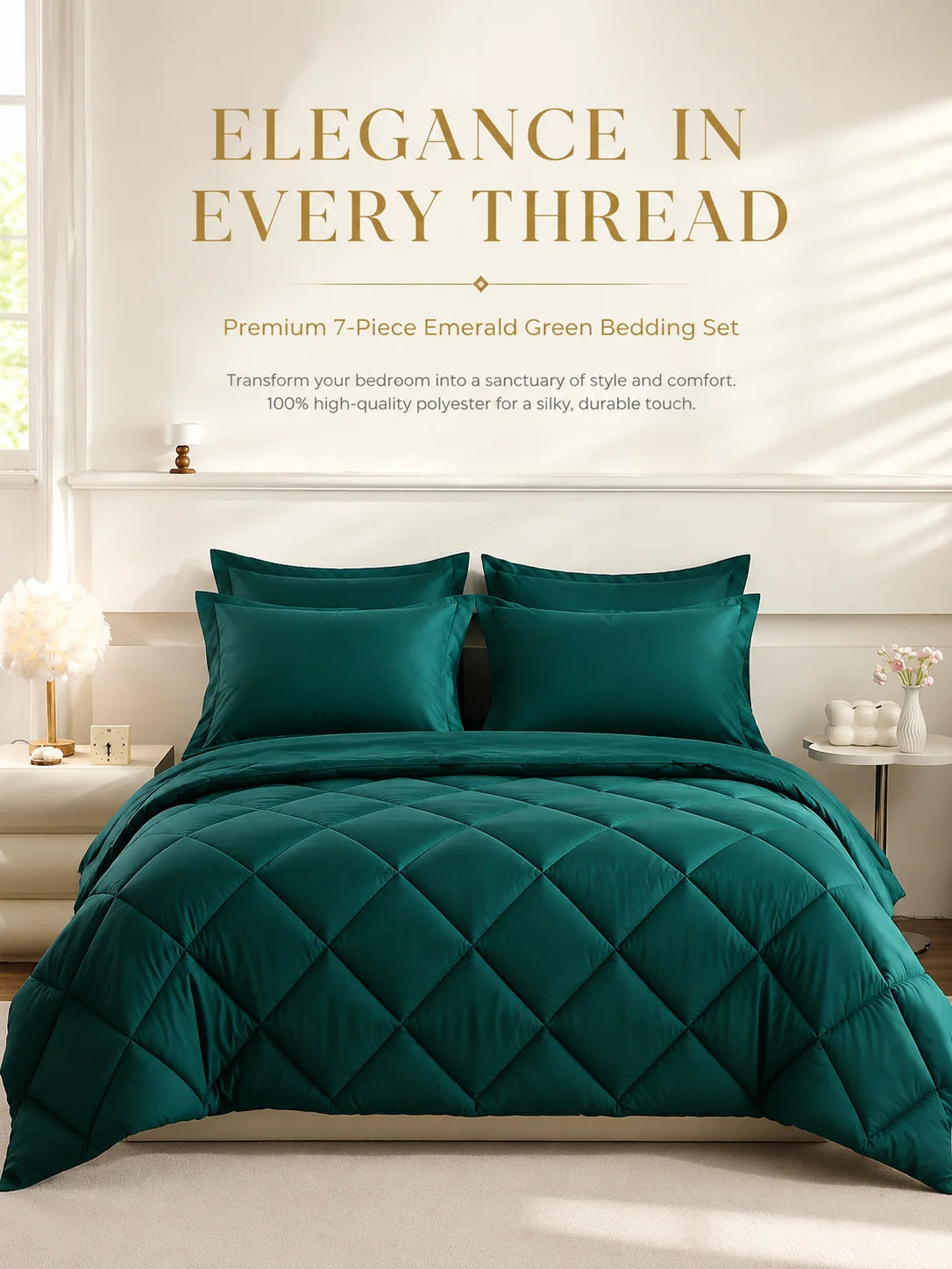 EasYum Bedding Set With Comforter Sheets Pillowcases