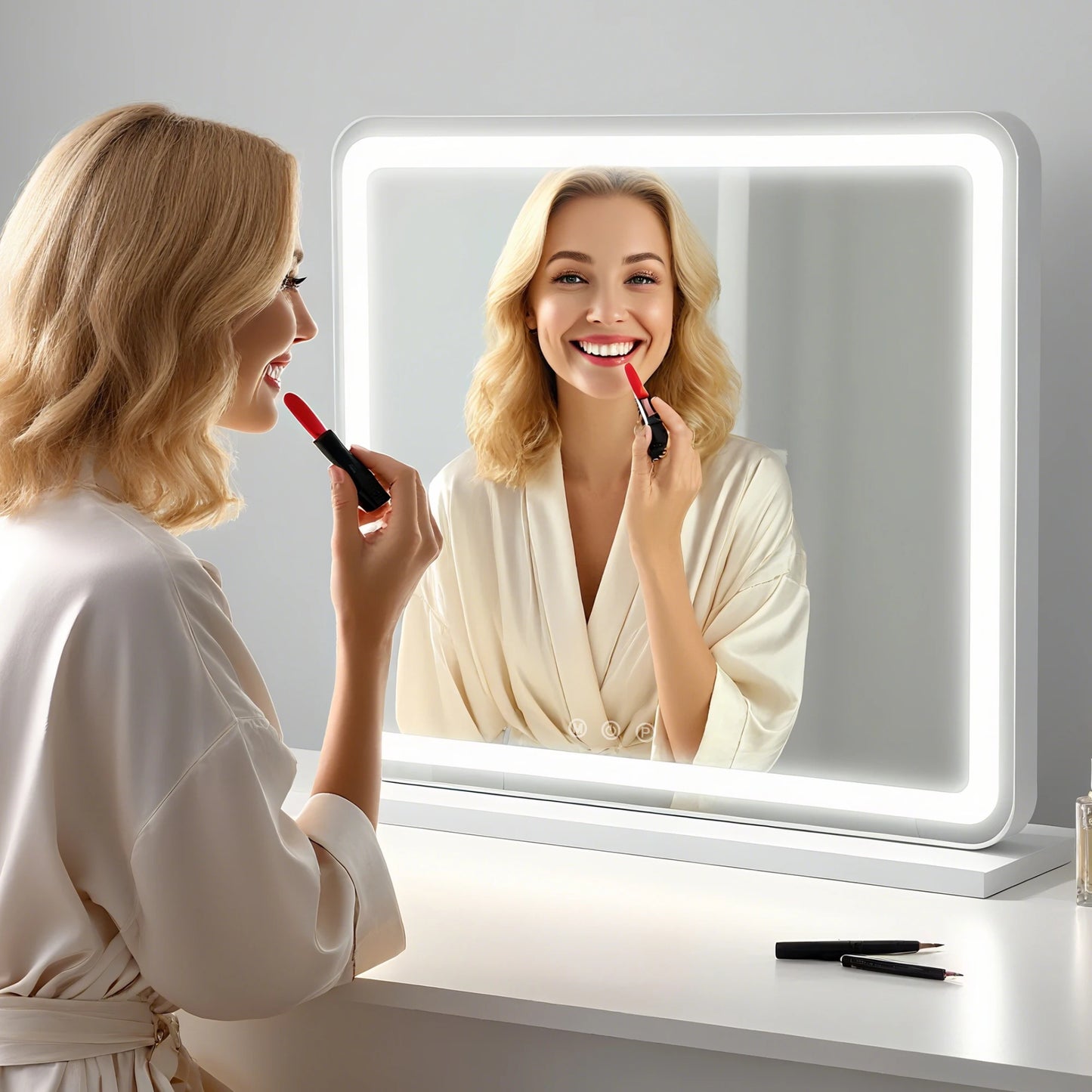 JHK LED Vanity Mirror With Lights Dimmable 3 Color Modes
