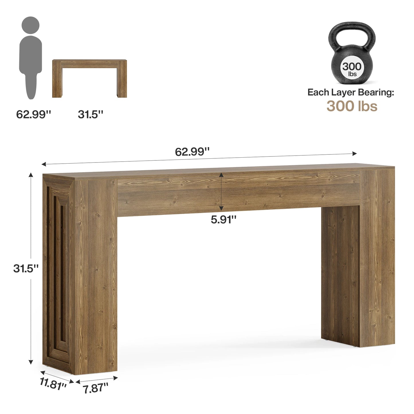 Tribesigns Farmhouse Console Table Narrow Sofa Table For Living Room