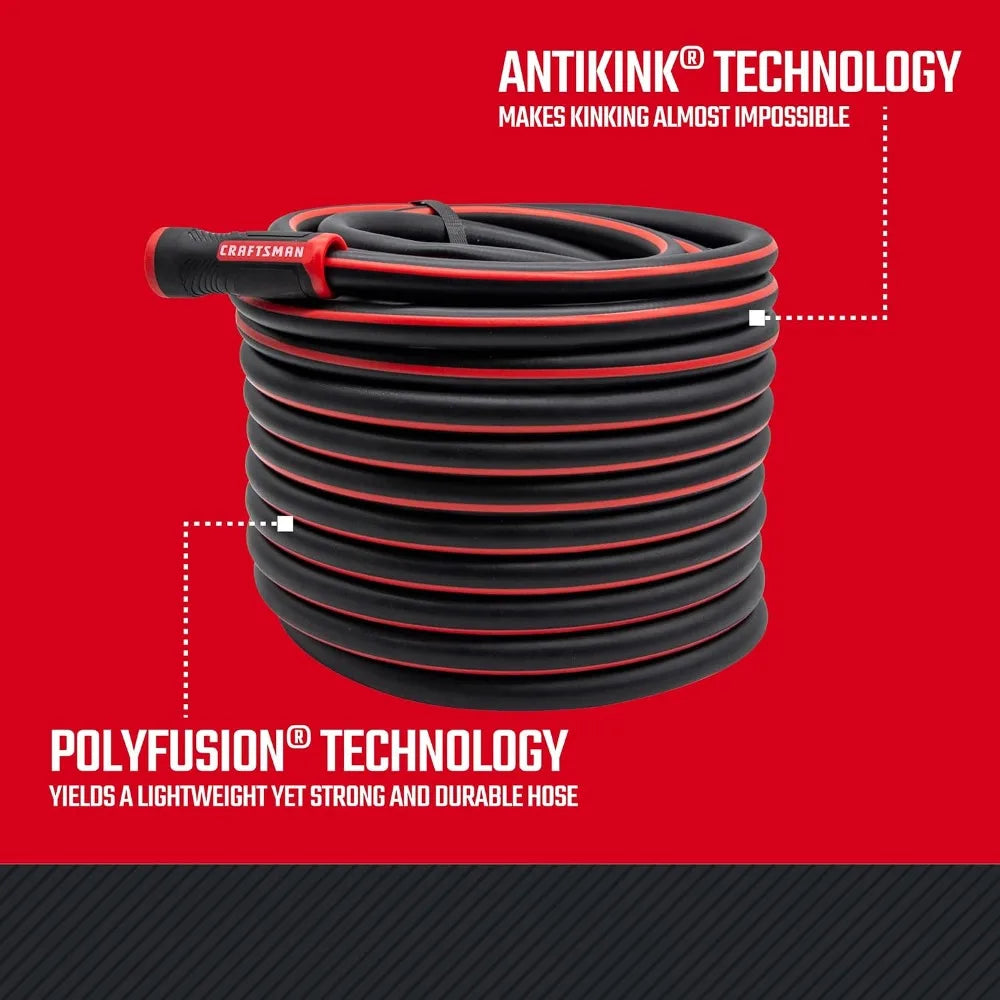 Heavy Duty Garden Hose, 100 ft x 5/8 in, Lightweight & Flexible