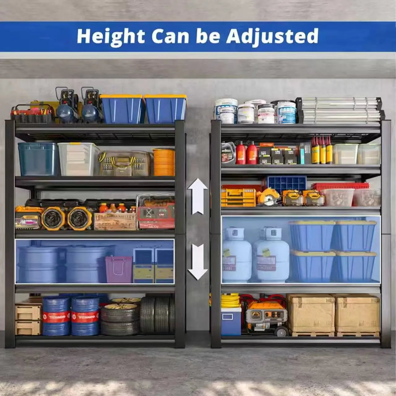 Metal Double Layer Shelving Rack for Warehouse Utility