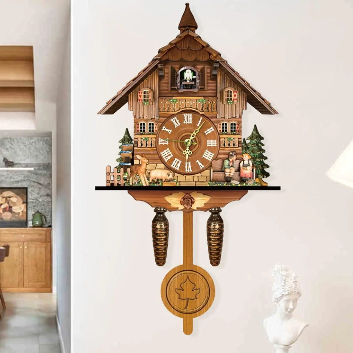 Cuckoo Wall Clock Traditional Nordic Home Decor Alarm Clock
