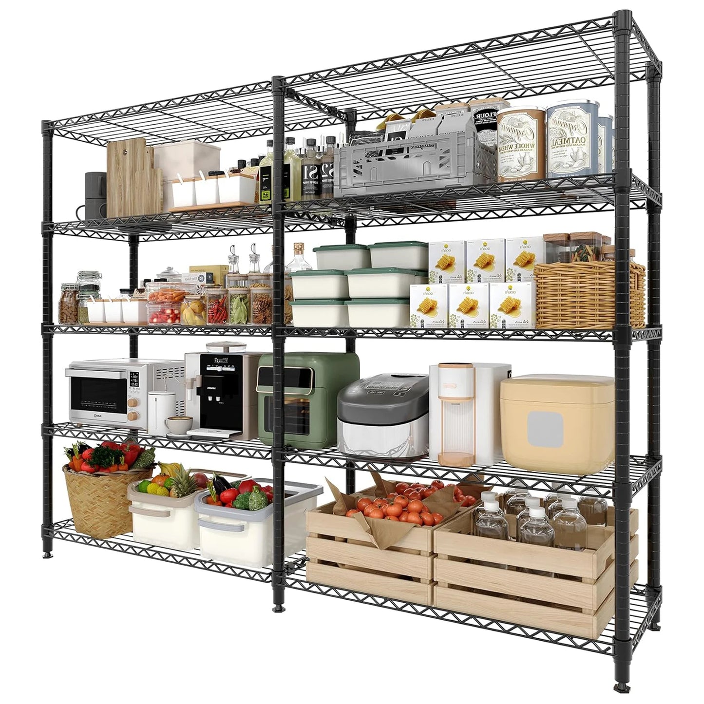 Twister.Ck Heavy Duty Metal Storage Shelves Adjustable For Kitchen Garage
