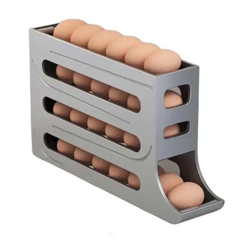 AHTOSKA 4 Layer Automatic Egg Dispenser Refrigerator Organizer