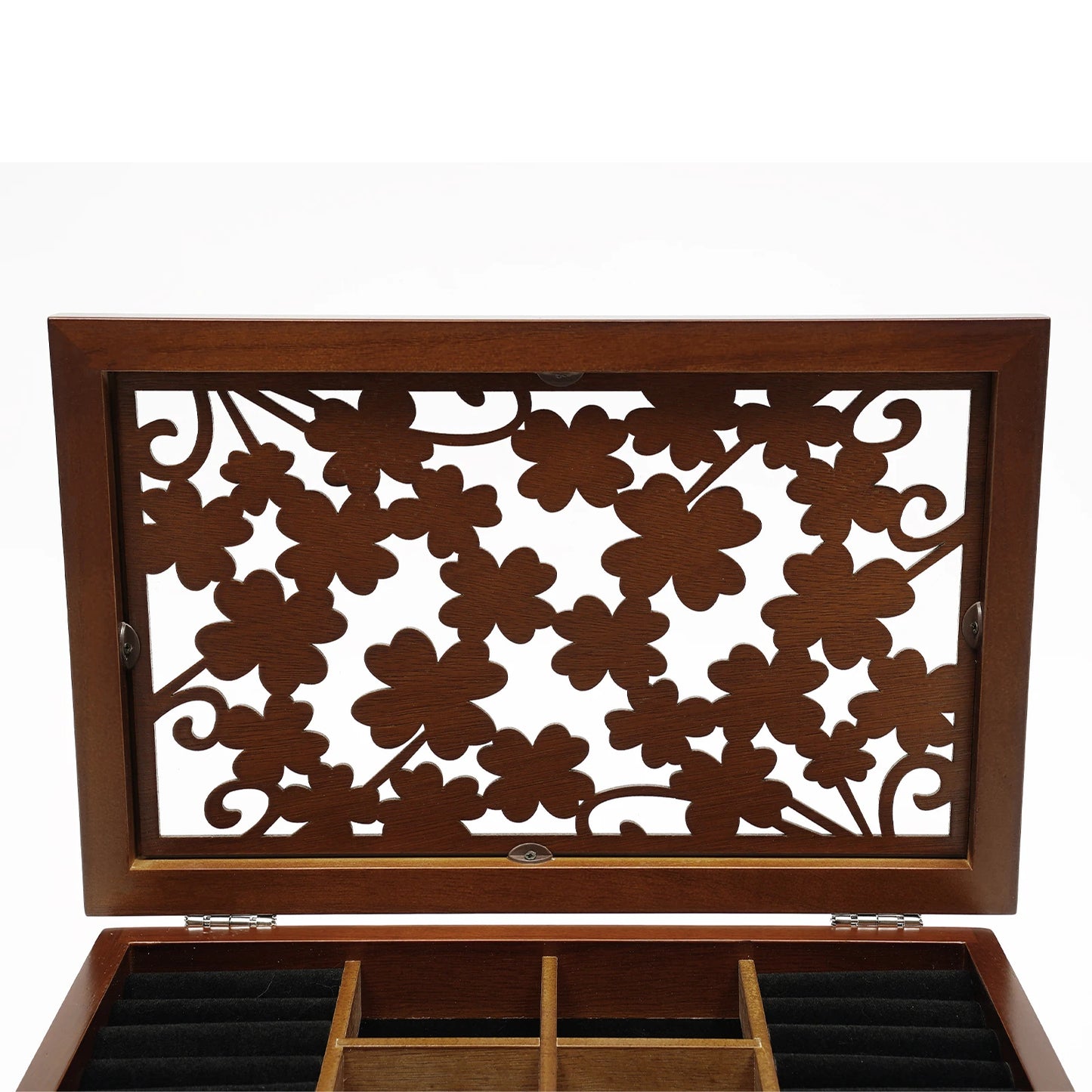 Bymaocar Jewelry Box Organizer Vintage Wood Storage Case