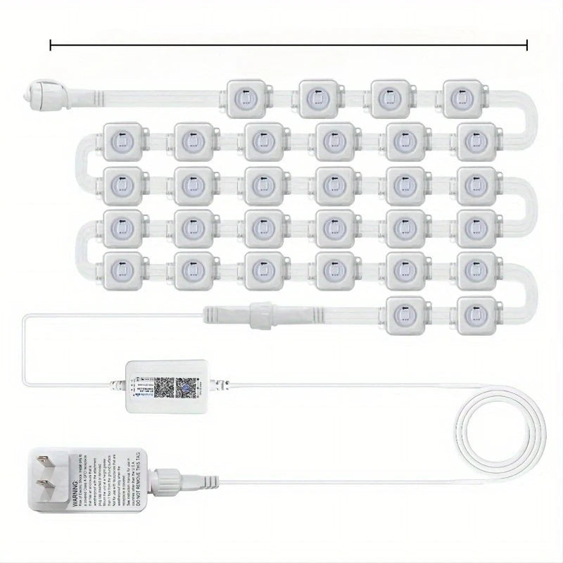MIMIRGB Permanent Outdoor LED Light String Strip App Bluetooth Control