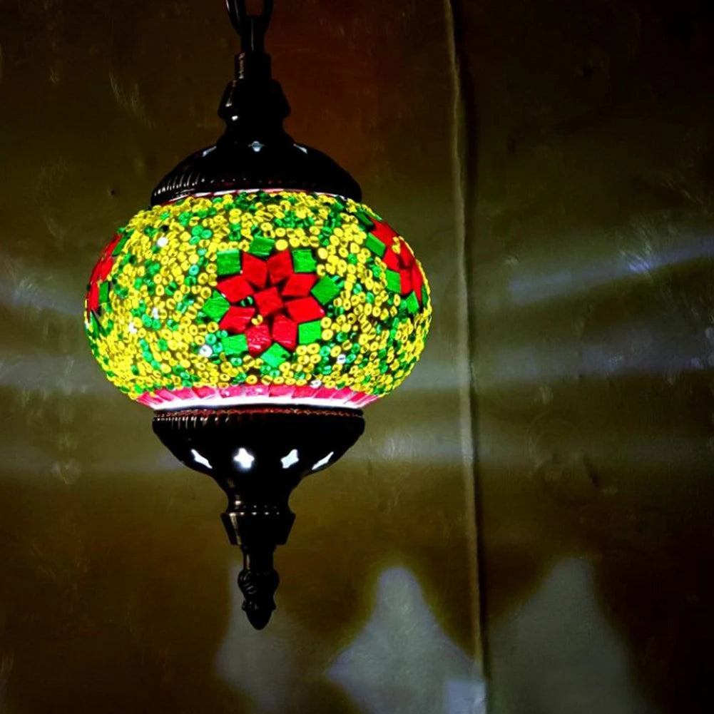 APWIKOGER Mosaic Pendant Light Turkish Moroccan E27 Hanging Lamp