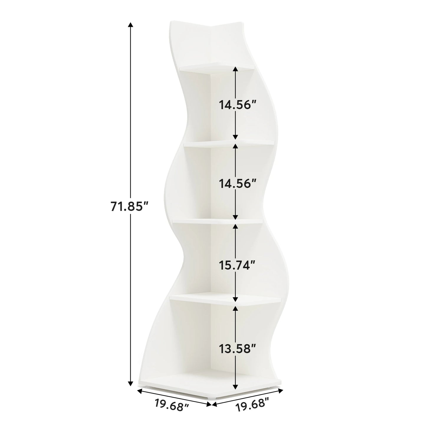 Tribesigns Corner Shelf 5-Tier Wall Bookshelf Plant Stand