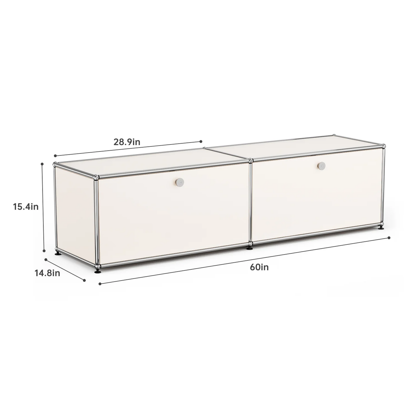 Furgle Modern Modular Metal Storage Cabinet Freestanding Sideboard