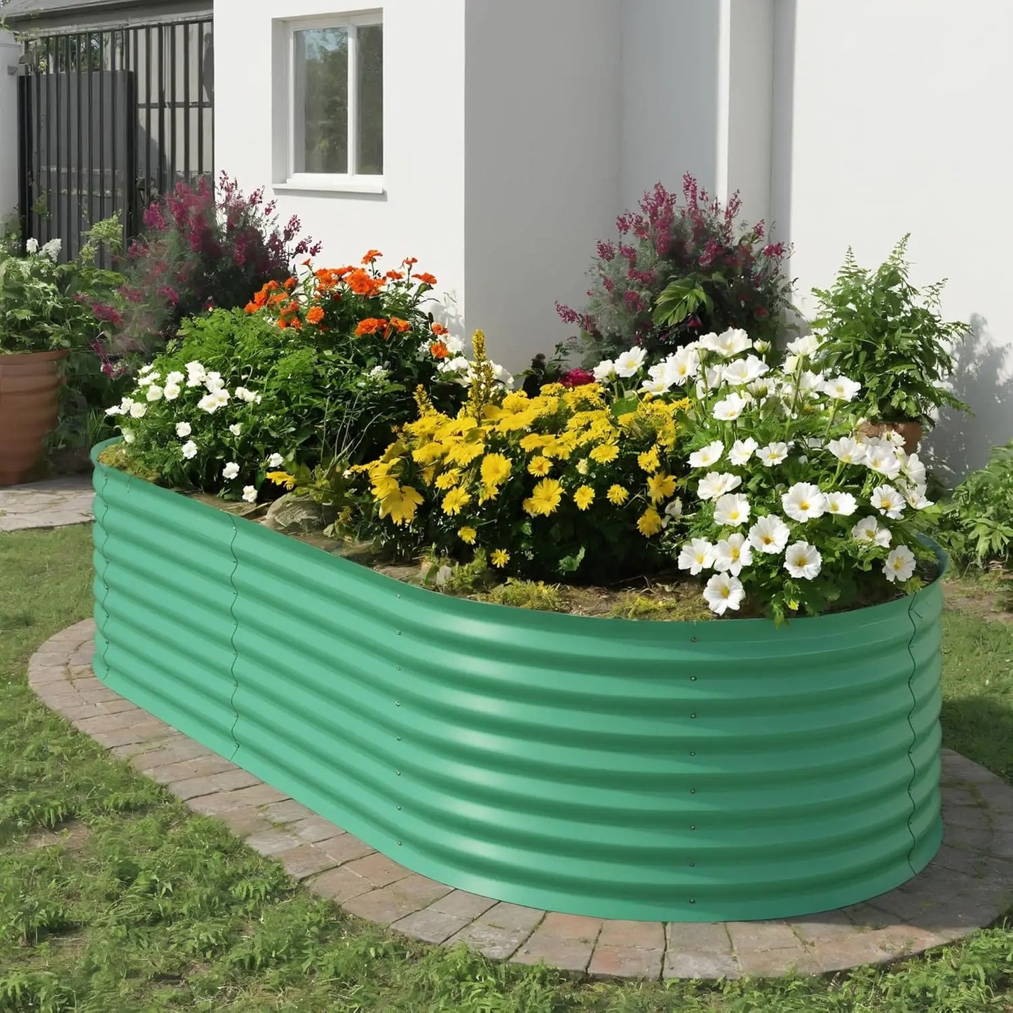 TWISTER.CK Galvanized Raised Garden Bed Kit For Vegetables And Herbs
