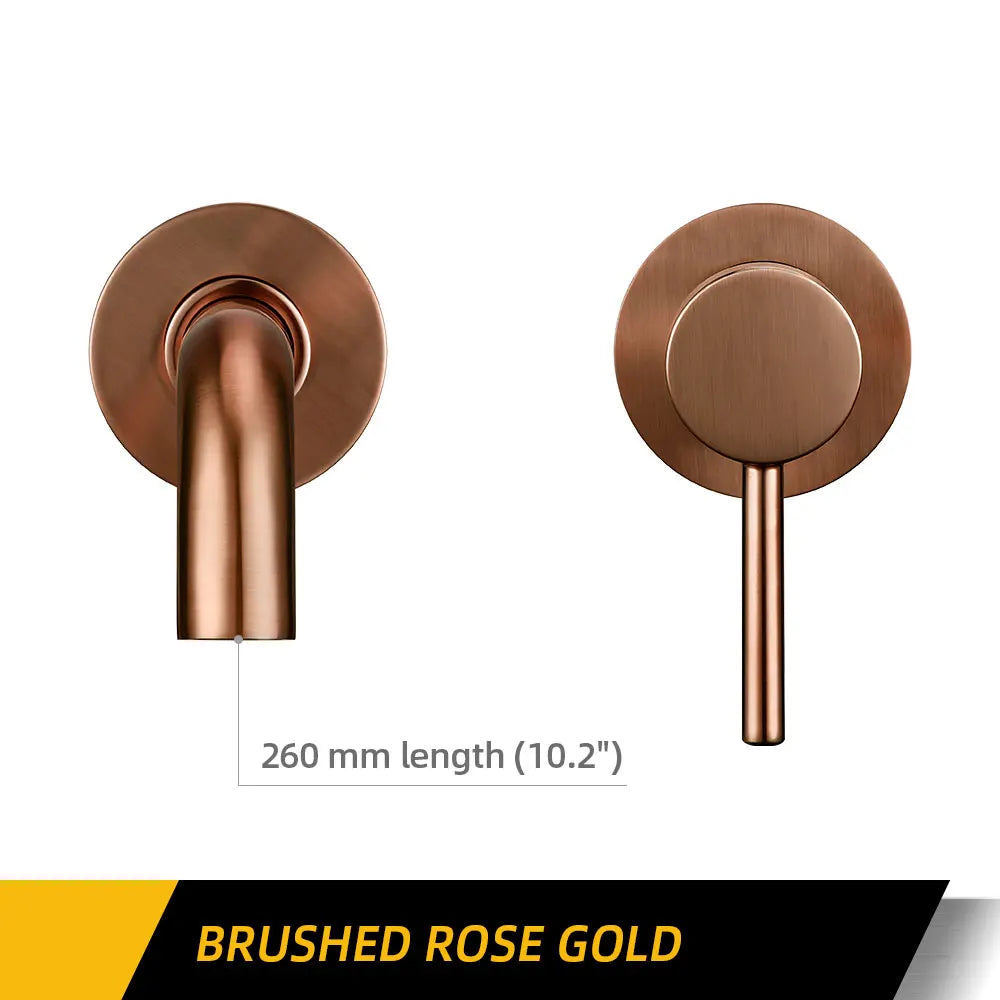 Bagnolux Polished Or Brushed Rose Gold Bathroom Faucet Brass Round Hole Concealed Type Household Hot Cold Bathroom Faucet
