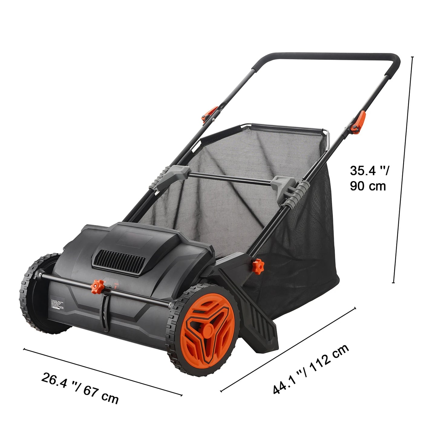 SucceBuy Tow Behind Lawn Sweeper Large Capacity Heavy Duty Leaf Grass Collector