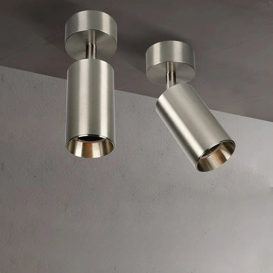 Stainless Steel LED Light Spot Foldable Surface Mounted Spotlights with Silver Plating and Adjustable Angle