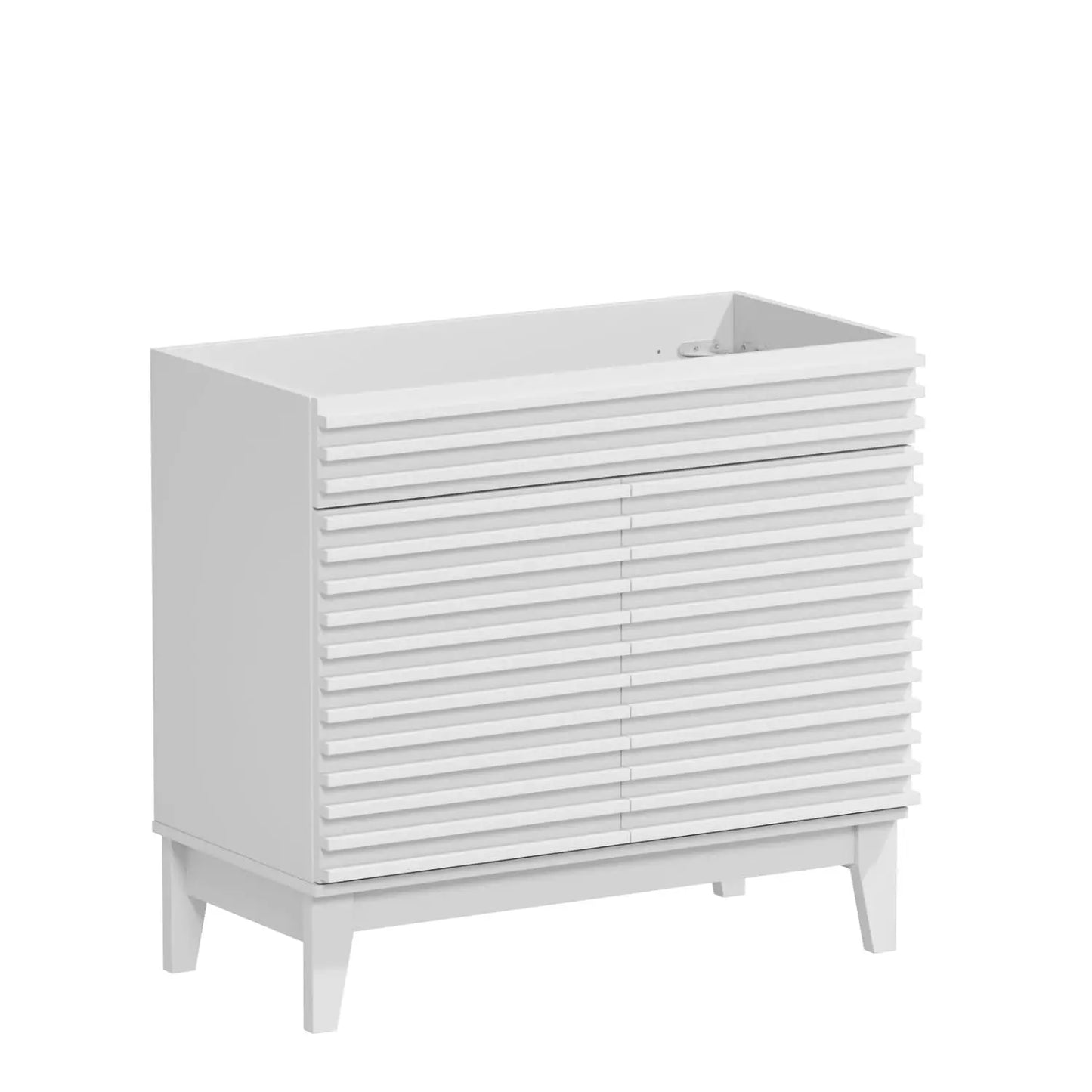 Mid Century Freestanding Bathroom Vanity With Undermount Ceramic Sink