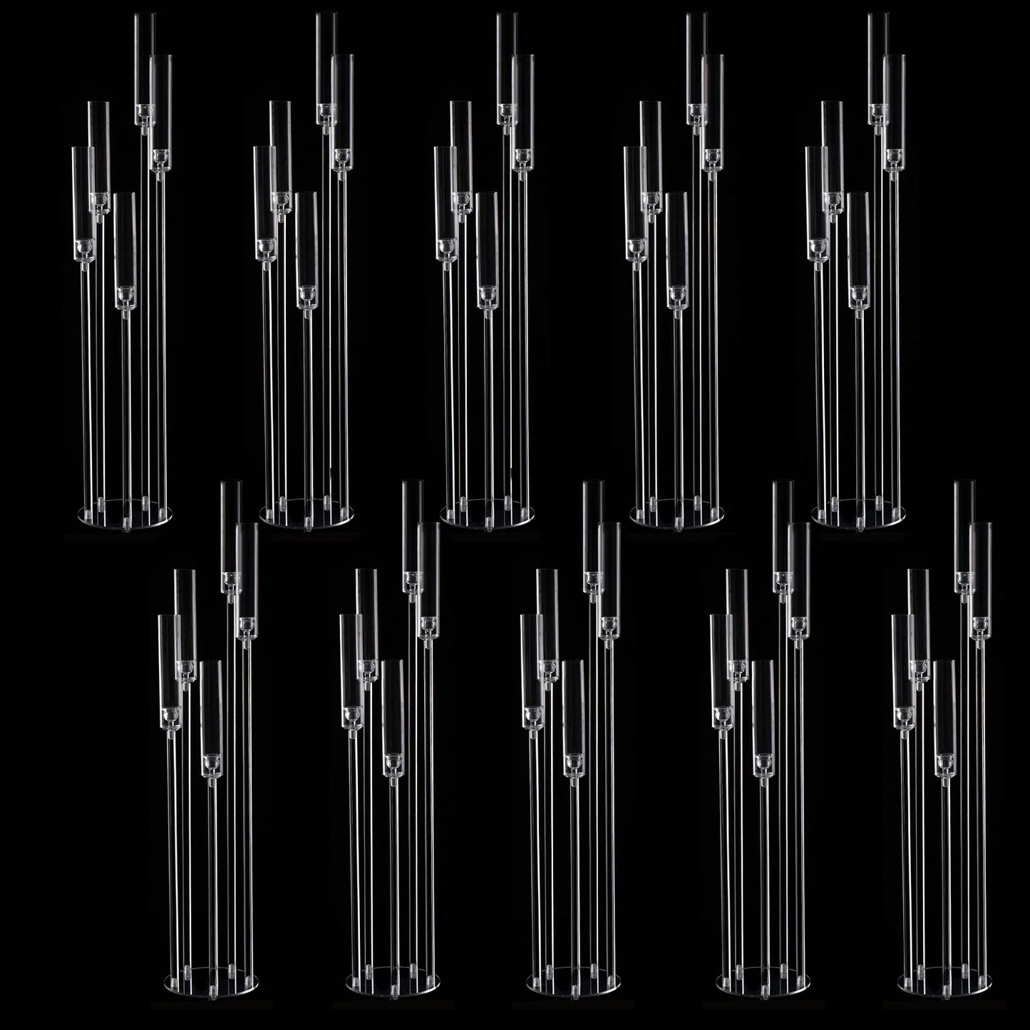 VINCIGANT 5 Arm Acrylic Candelabra Centerpiece For Weddings
