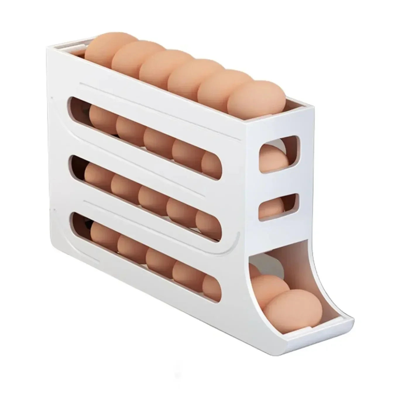 AHTOSKA 4 Layer Automatic Egg Dispenser Refrigerator Organizer
