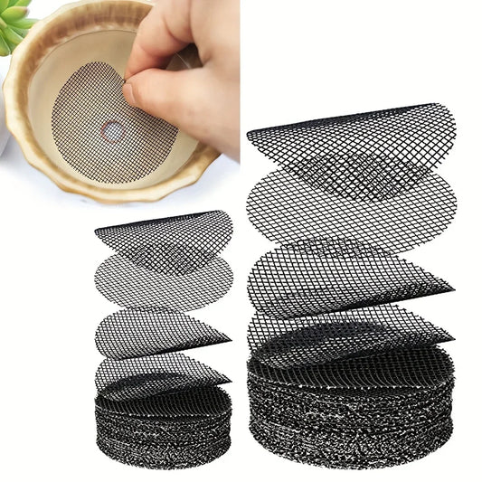 Round Mesh Drainage Screens For Pots Bonsai 50-Pack